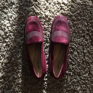 Vaneli Burgandy Suede Flats